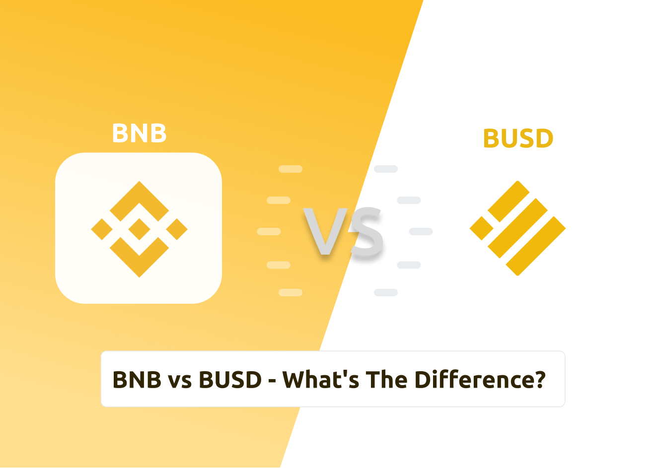 Comparaison BNB et BUSD de chez Binance