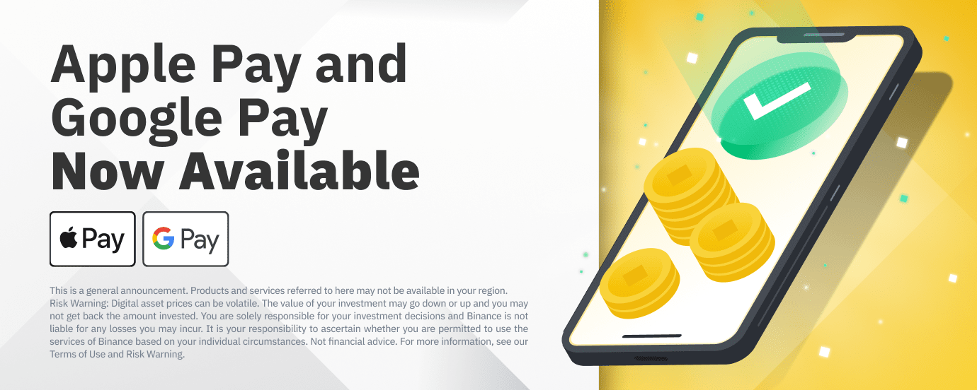 Apple Pay et Google Pay sur Binance