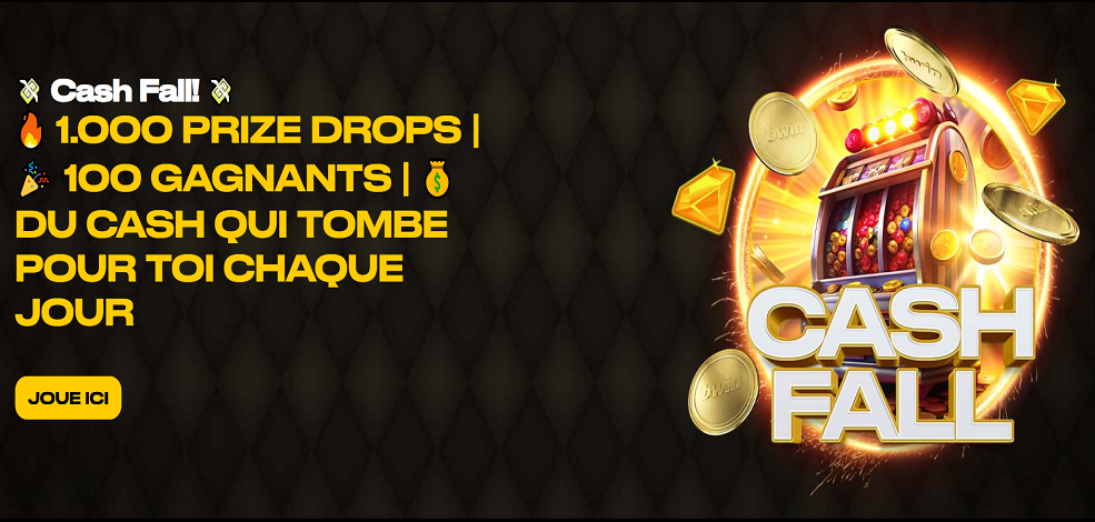 Du cash qui tombe chaque jour avec la promotion Cash Fall sur Bwin Casino
