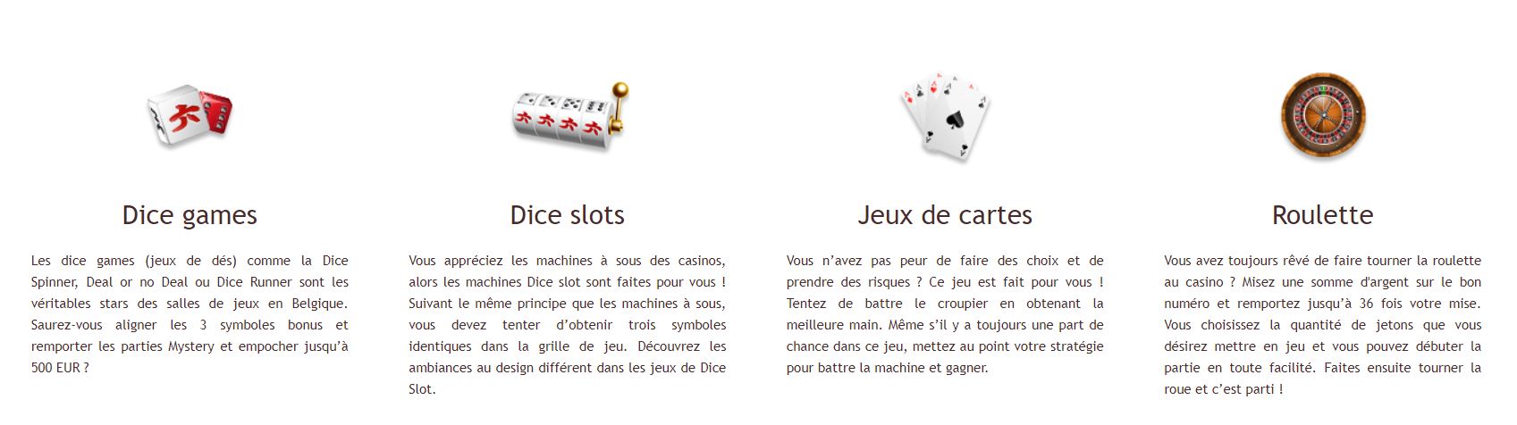 Différents jeux Carousel