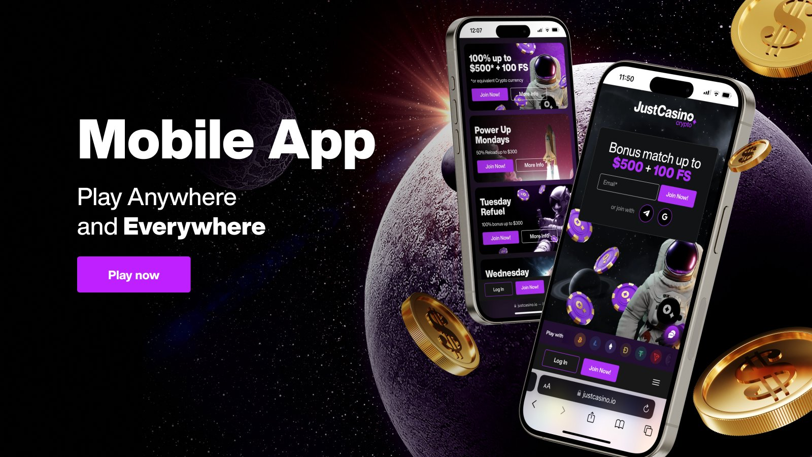 Application mobile Just Casino