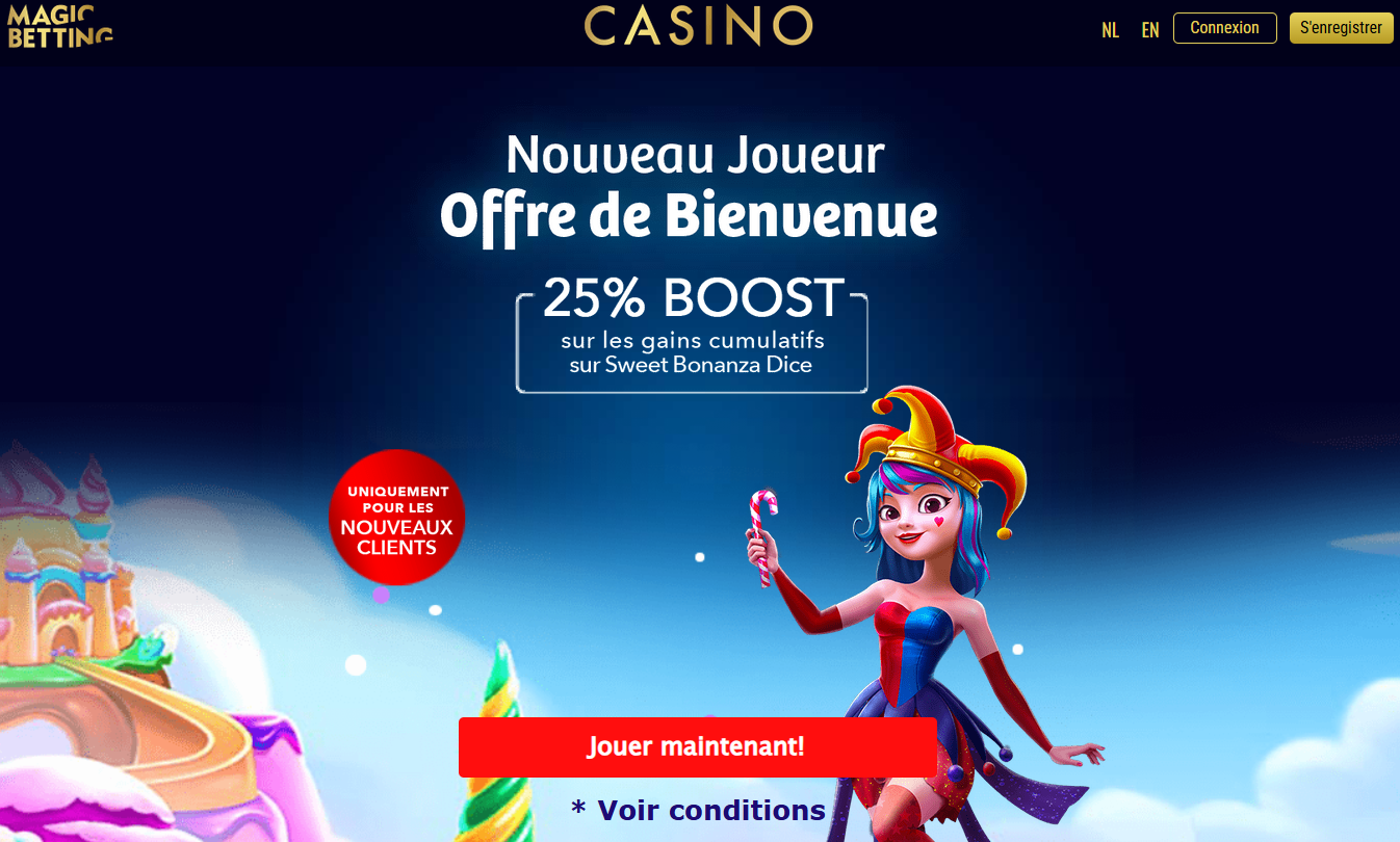 Bonus de bienvenue sur Magic Betting Casino