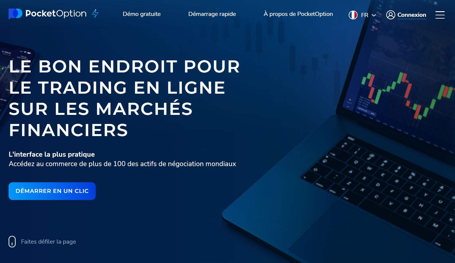 Pocket Option, plateforme d'options binaires