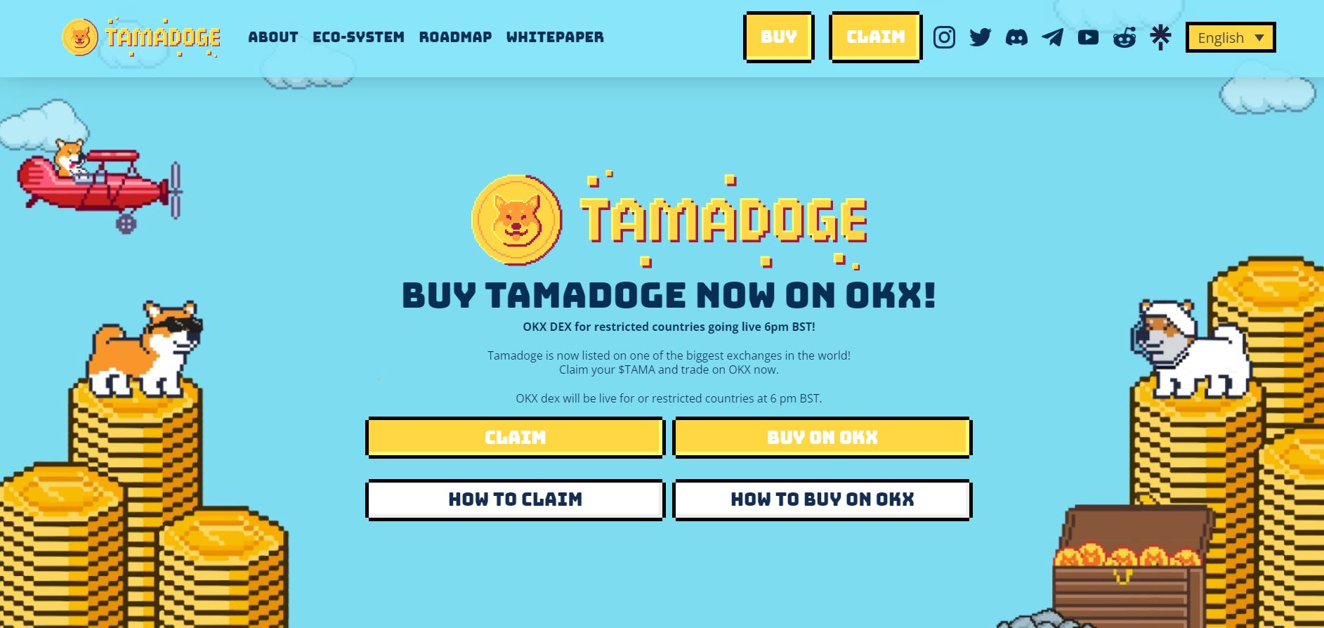 Tamadoge sur la plateforme OKX
