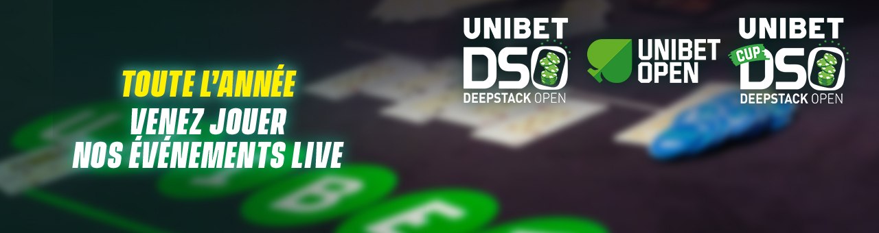 Evenements live toute l'année sur Unibet Poker